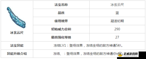 魔天记冰玄云尺法宝技能及炼制秘法详解